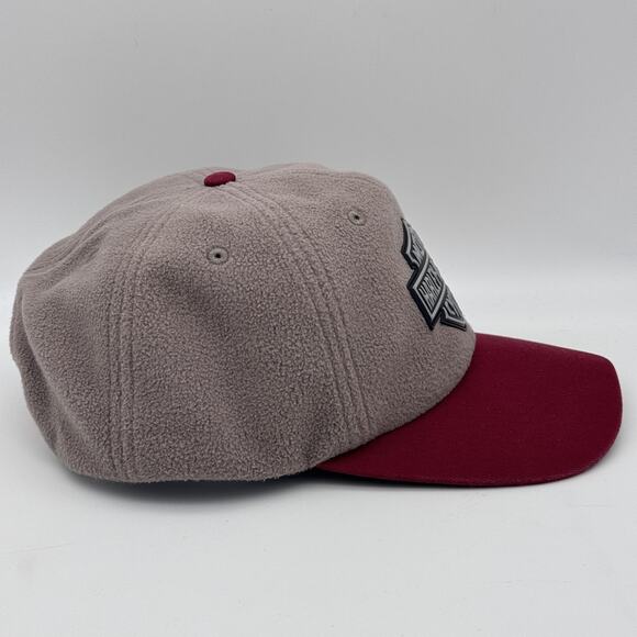 Harley Davidson Hat Fleece Snapback Reflective Bar Shield Logo Biker Riding - Picture 5 of 12